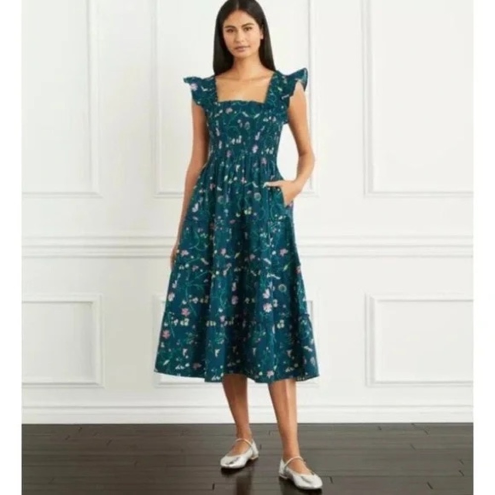 Hill House Ellie Nap Dress - Moody Floral Poplin